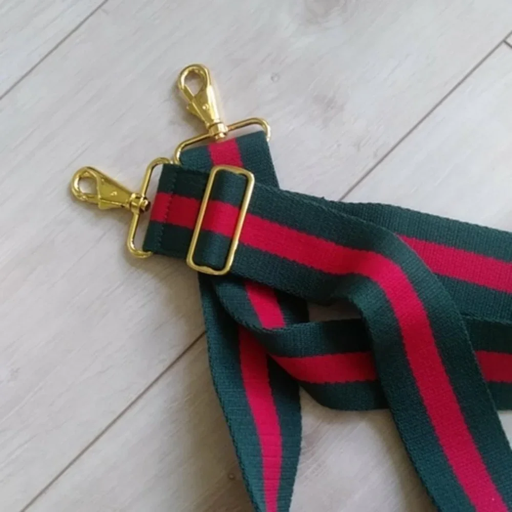 EXTRA THICK RED/GREEN CROSSBODY ADJUSTABLE STRAP - Picture 4 of 6